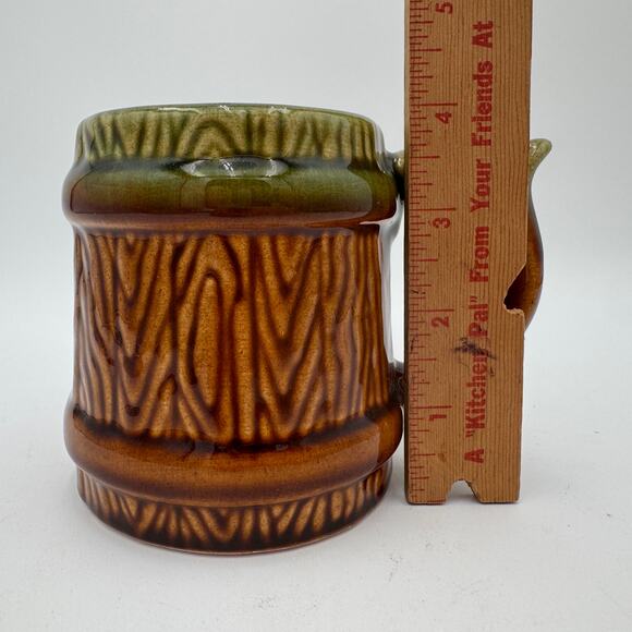 Vintage Woody Coffee Mug Barrel Wood Grain - Picture 6 of 7